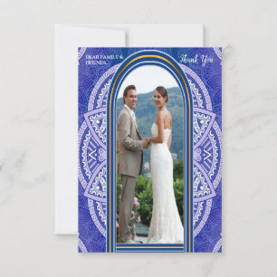 Mandalas in mixed Dutch Blue Thankyou RSVP Card