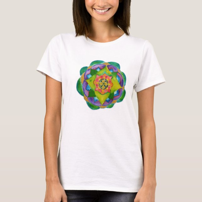 Mandalla Painting Women's Bella Flowy Simple T-Shi T-Shirt (Front)