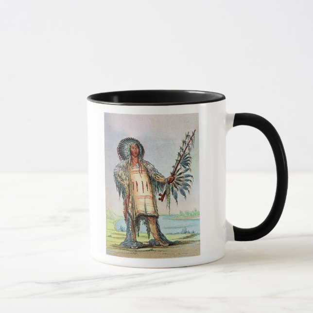 Mandan Indian Ha-Na-Tah-Muah, Wolf chief Mug (Right)