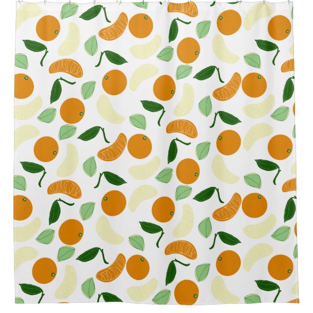 Mandarin Citrus Shower Curtain (Front)