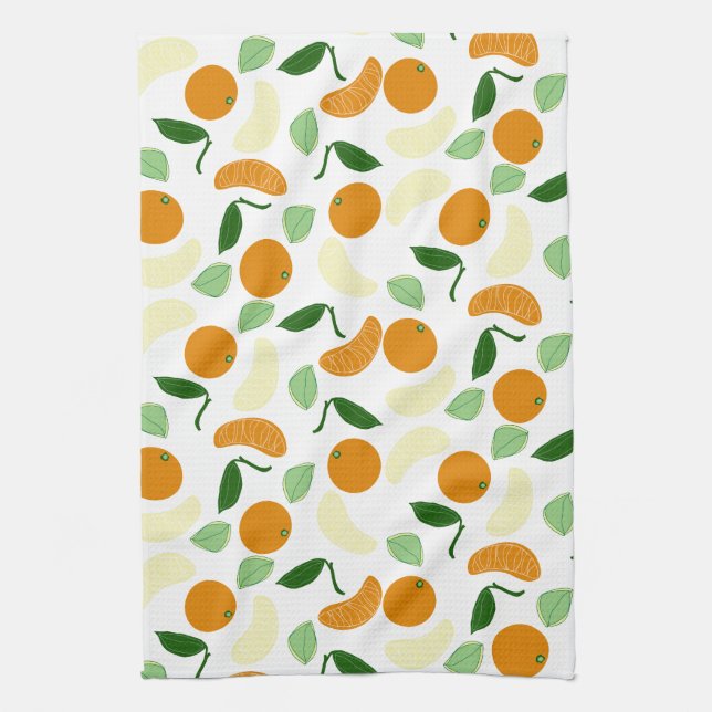 Mandarin Citrus Tea Towel (Vertical)