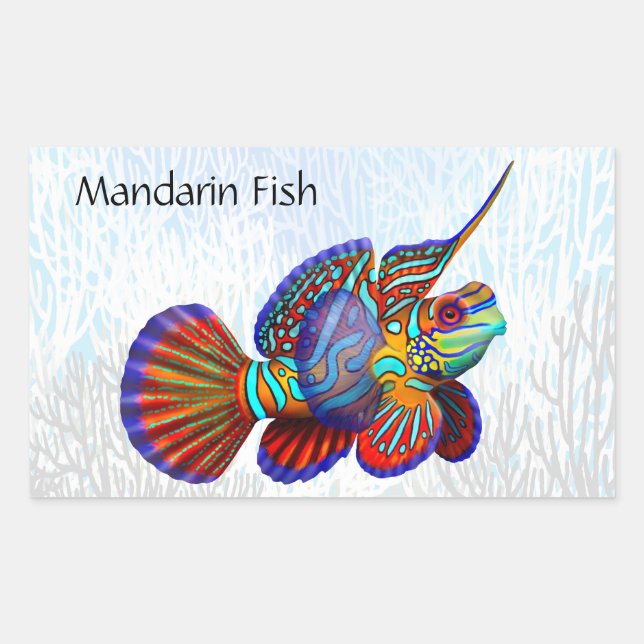 Mandarin Dragonet Goby Fish Customisable Sticker (Front)