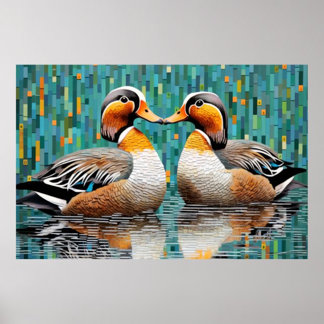 Mandarin Duck Animal Bird Art Decor  (Front)