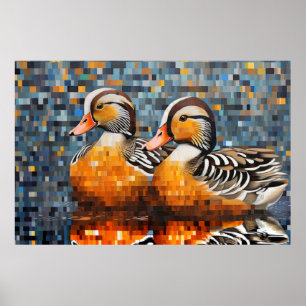 Mandarin Duck Animal Bird Art Decor 