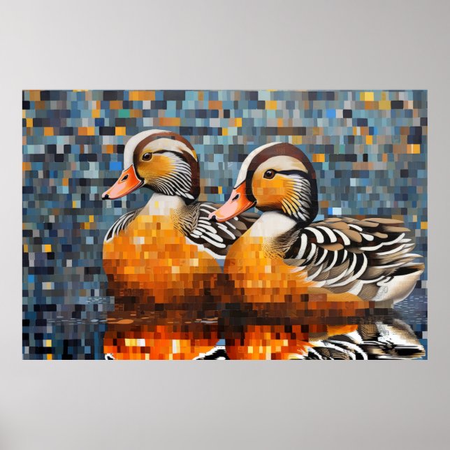 Mandarin Duck Animal Bird Art Decor  (Front)