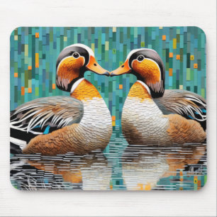 Mandarin Duck Animal Bird Art Decor  Mouse Mat