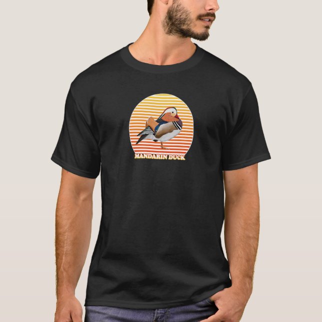 Mandarin Duck Bird Bird Birdwatcher Animal Biologi T-Shirt (Front)