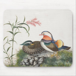 Mandarin Duck Chinese Painting Mouse Mat