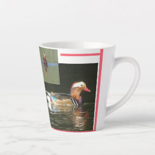 Mandarin Duck Collage Latte Mug