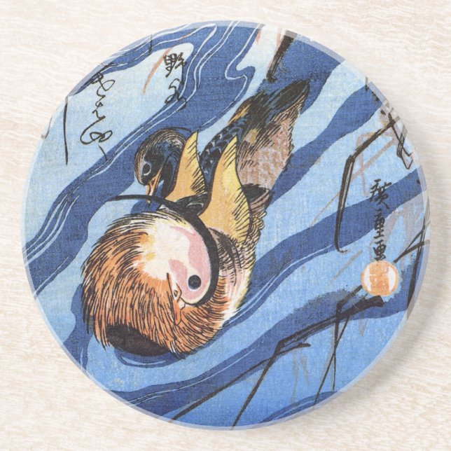 Mandarin Duck, Hiroshige Coaster (Front)