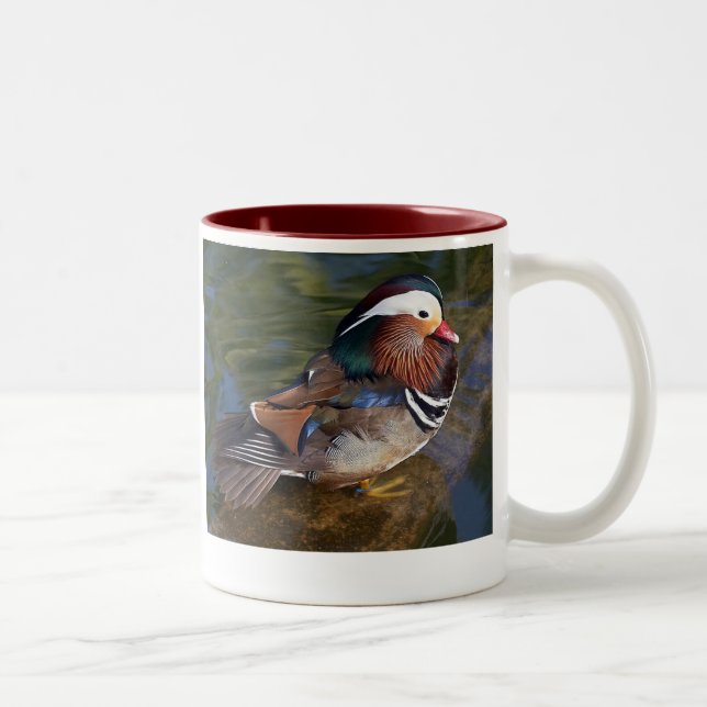 mandarin duck two-toned ceramic mug (Right)