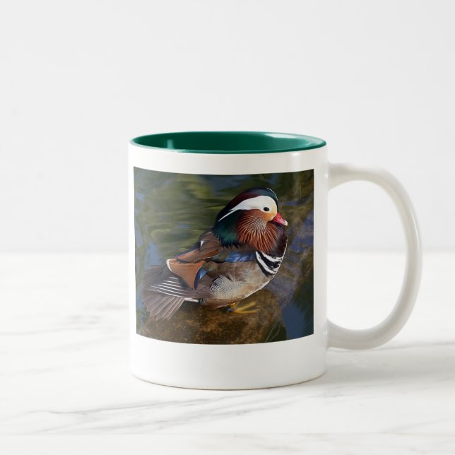 mandarin duck two-toned ceramic mug (Right)