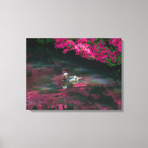 Mandarin Duck view canvas print