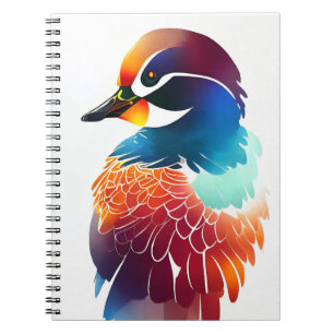 Mandarin Duck Wild Nature Animal Colors Painting Notebook