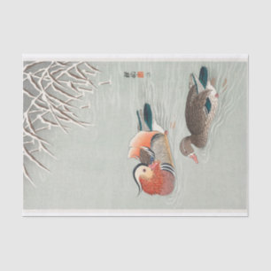 Mandarin Ducks (1925 - 1936) by Ohara Koson (1877- Tissue Paper