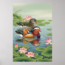 Mandarin Ducks Feng Shui Painting – Love & Harmony