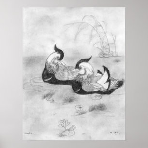 Mandarin Ducks Poster