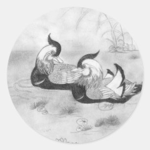 Mandarin Ducks Sticker