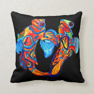 Mandarin fish design decorative cushion