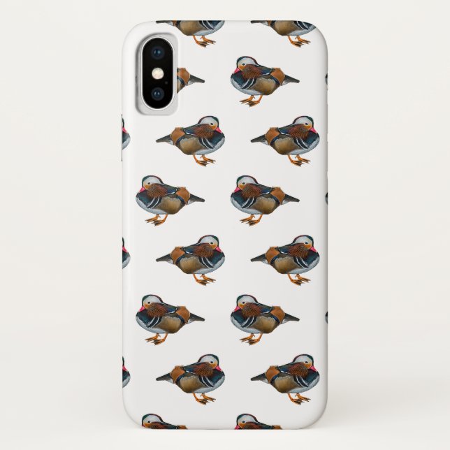 Mandarin Frenzy iPhone X Case (White) (Back)