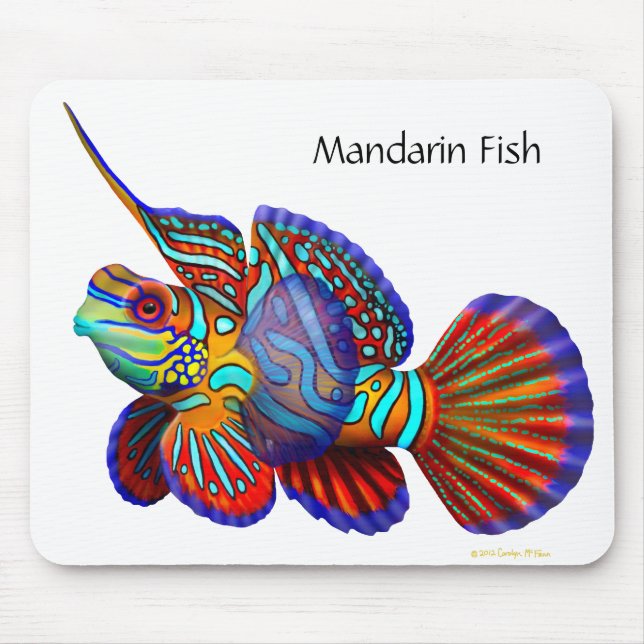 Mandarin Goby Dragonet Fish Mousepad (Front)