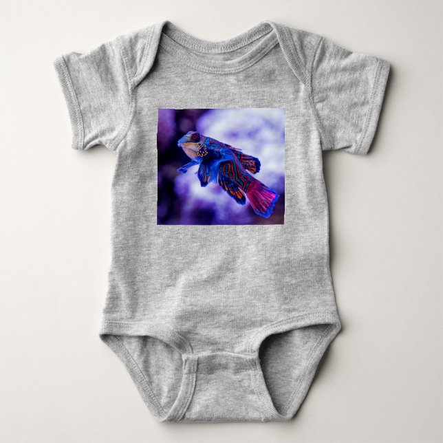 Mandarin Goby Fish Baby Bodysuit (Front)