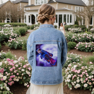Mandarin Goby Fish Denim Jacket