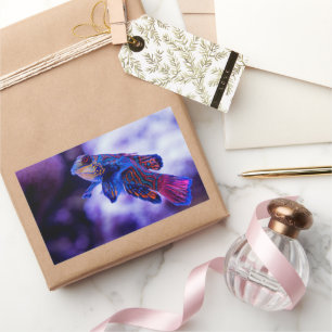 Mandarin Goby Fish Rectangular Sticker