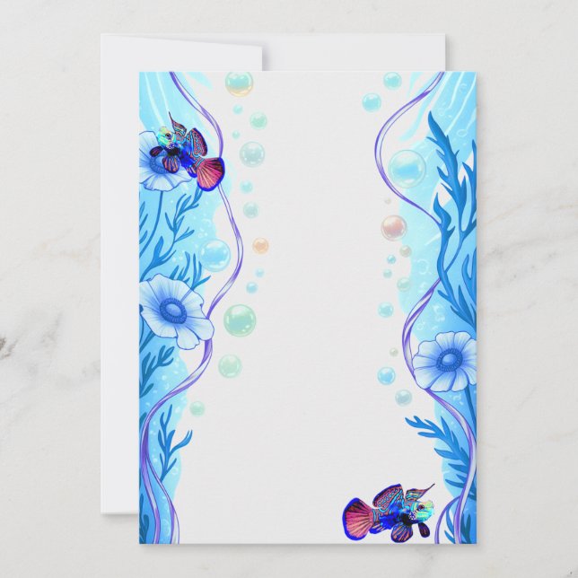 Mandarin Goby Saltwater Fish Invitations (Front)