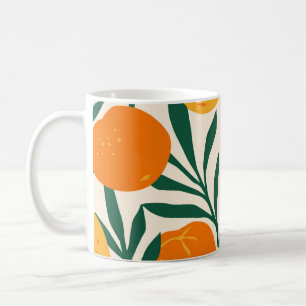 Mandarin Mosaic: Trendy Citrus Chic Coffee Mug