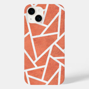 Mandarin orange mosaic pattern Case-Mate iPhone 14 case