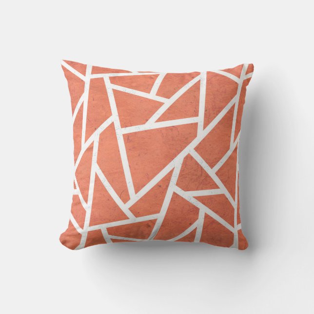 Mandarin orange mosaic pattern cushion (Front)
