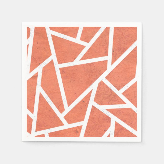 Mandarin orange mosaic pattern napkin (Front)