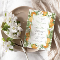 Mandarin Orange Watercolor Wedding 