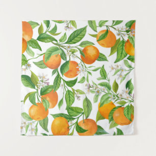 Mandarin: Tropical Colourful Pattern Tapestry