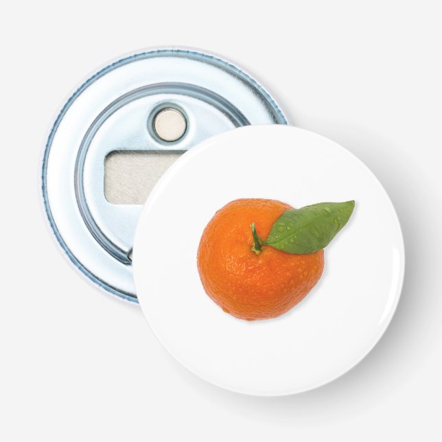 Mandarin with green leaf bottle opener (Front)