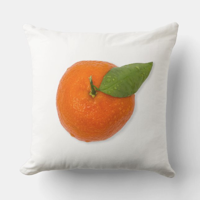 Mandarin with green leaf cushion (Front)