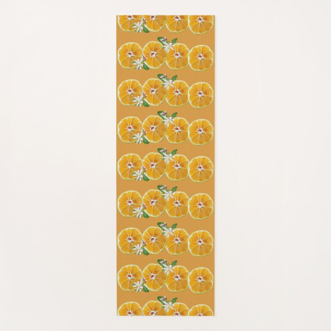 Mandarins Citrus Orange Fruit Yoga Mat (Front)