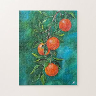 Mandarins on a Winter's Night by Alfred Fox Jigsaw Puzzle