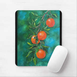Mandarins on a Winter's Night by Alfred Fox Mouse Mat