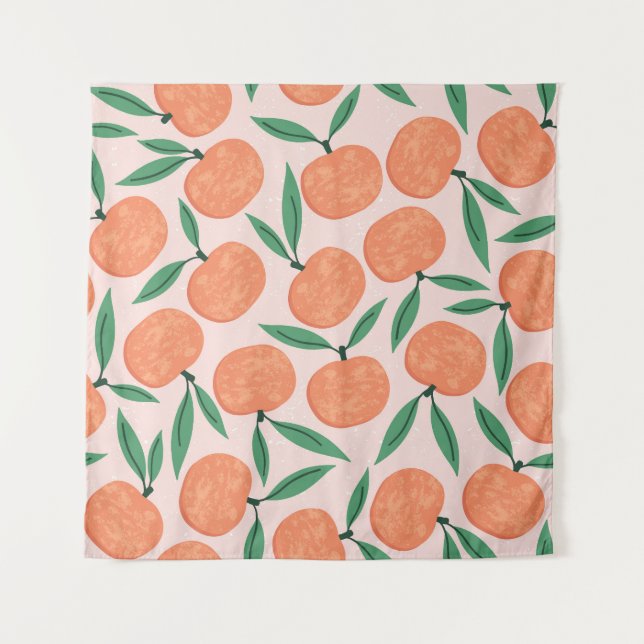 Mandarins vintage: repeating fruit texture. tapestry (Front)