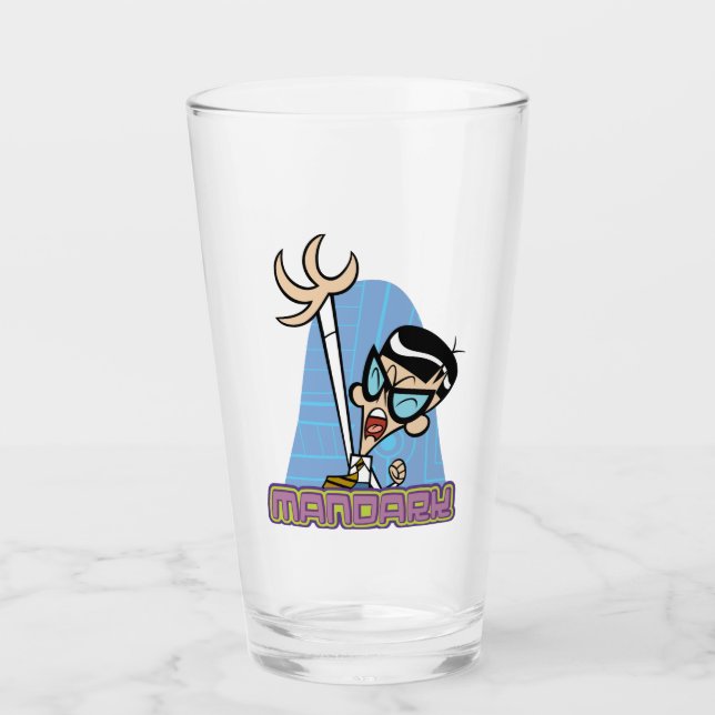 Mandark Character Name Graphic Glass (Front)
