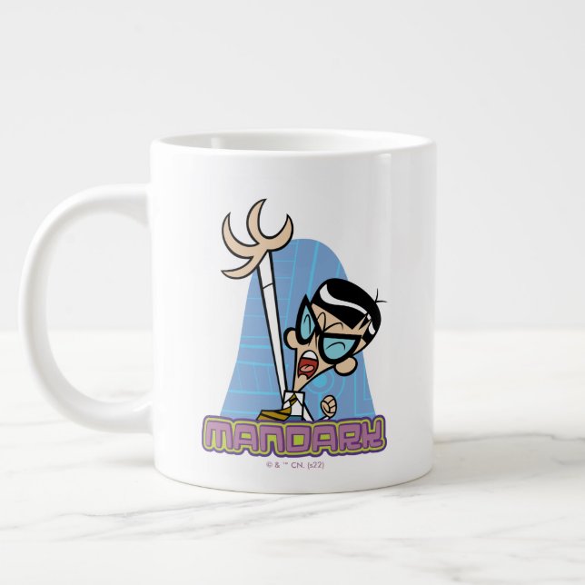 Mandark Character Name Graphic Large Coffee Mug (Left)