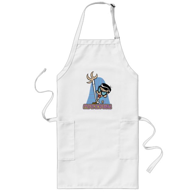 Mandark Character Name Graphic Long Apron (Front)