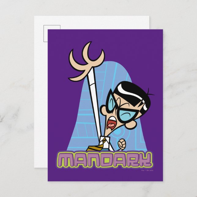 Mandark Character Name Graphic Postcard (Front/Back)