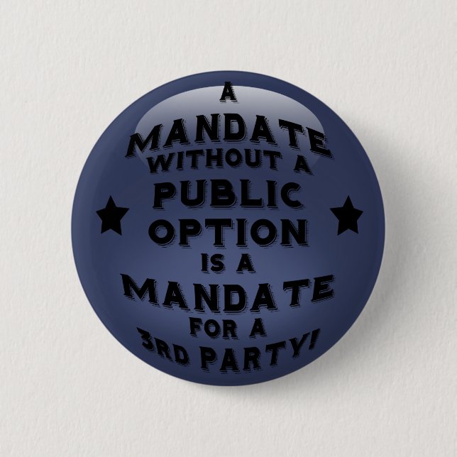 Mandate 6 Cm Round Badge (Front)