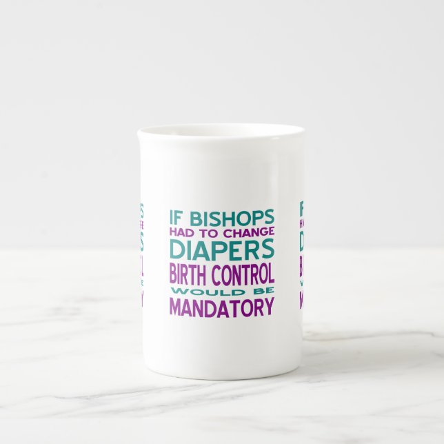 Mandatory Birth Control 2 Bone China Mug (Front)