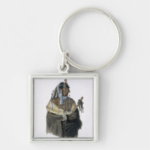 Mandeh-Pahchu, a Young Mandan Indian, plate 24 fro Key Ring