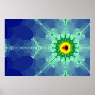 Mandel on a Lilly Pad Poster