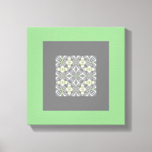 Mandela Abstract Original light green grey print